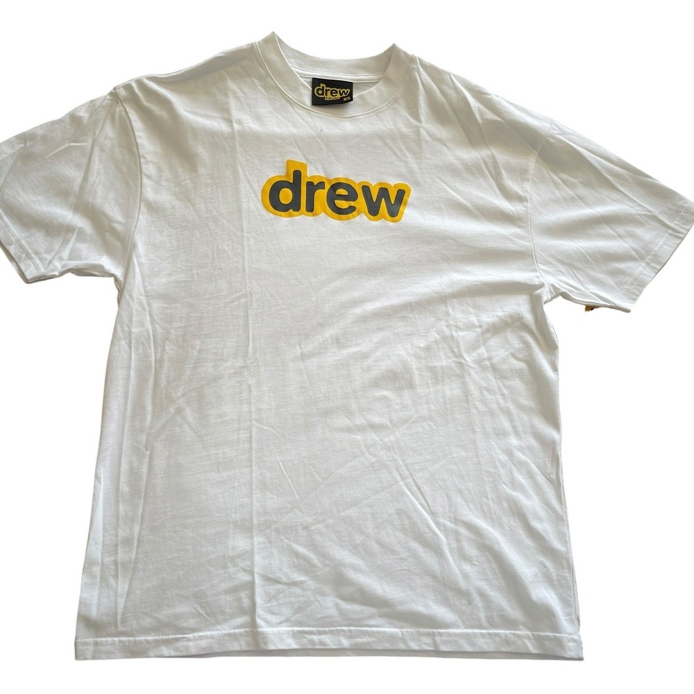 Drew House Secret SS Tee White Yellow Logo Shirt XS NWT Justin Bieber‎